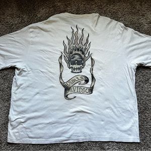 Harley-Davidson T-Shirt Men's 3XL XXXL Short Sleeve Cotton cream